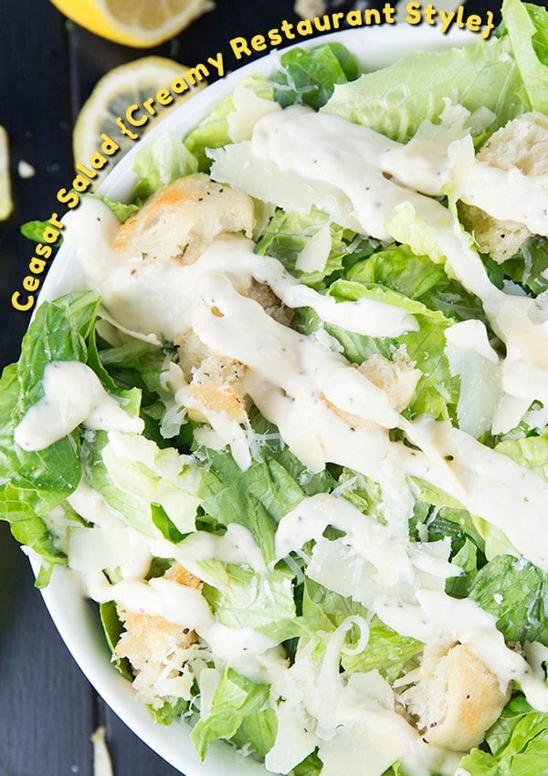 how to make ceasar salad {restaurant style} 5